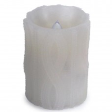 The Holiday Aisle Cable Knit Battery Operated Flameless LED Wax Christmas Pillar Candle THDA7044